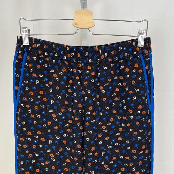 MADEWELL Sz S Prairie Posies Track Trouser Pants Prairie Floral True Black Blue - Picture 5 of 8